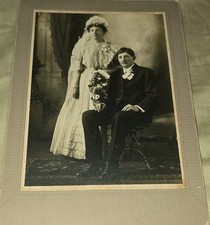 Antique 1900s Wedding Cabinet Card Photo Bill Schultz Shakopee MN JB Jones & Co picture