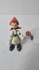 GOULA VINTAGE DUTCH WOODEN LADY HAND PAINTED BOBBLEHEAD VERY NICE AND CARED FOR picture