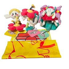 Florges Floette Flabebe Pokemon fit Plush Evolution Trio Set Red Flower Kalos JP picture