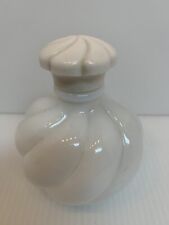VTG 1930's Fenton Glass White Opalescent Swirled Melon Perfume Bottle Empty EUC picture