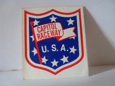 Vintage CAPITOL RACEWAY USA Sticker Decal 4.25