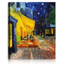 A&T ARTWORK Café Terrace at Night by Van Gogh Giclee Canvas Print 24x30 inches picture