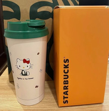 Starbucks Hello Kitty 16oz Tumbler Green Lid 2026 Collectible Cup NIB picture