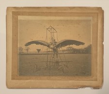 Spectacular 1902 E.P. Frost's Ornithopter Imperial Sized Cabinet Photo Antique picture