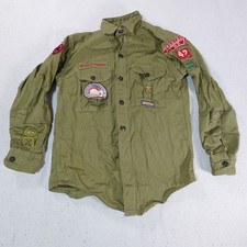Vintage Boy Scouts of America Shirt Medium 1966 Frostburg MD Patch BSA Sanforize picture