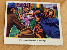 Rare 1949 Bowman America Salutes The FBI #11 FBI Sharpshooters In Chicago EX+ picture