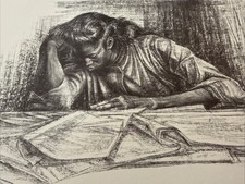 Charles W. White Awaking From The Unknowing Print 22”X 17” 1961 picture