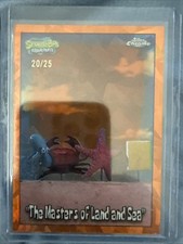 2025 Topps Chrome SpongeBob Sapphire The Master Is Land And Sea #83 Orange /25 picture