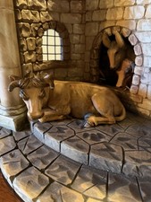 KUOLT Anri OX Cow NATIVITY Figure Hand Carved Wood Italy 6