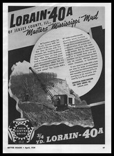 1939 Thew Shovel Lorain Ohio 40-A Crawler Crain Photo Vintage Print Ad picture