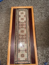 Framed Vintage Hmong Embroidered Silk Framed Cloth Textile picture