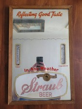 Rare Vintage Straub Beer Mirror Thermometer & Barometer Sign picture