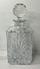 Mikasa Crystal Cavannah Square Decanter Czech Republic Bohemian 10