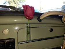 bud flower vase for your vw or any car or truck glass vase with magnet included  picture