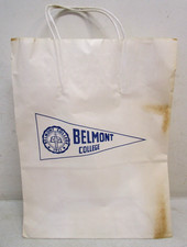 1950's VINTAGE 1951 BELMONT COLLEGE SHOPPING PAPER BAG SACK NASHVILLE TN picture