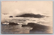 Surf & Rocks. Sprouts Neck. Scarborough, Maine Real Photo Postcard RPPC picture