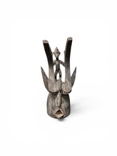 Early 20th Century Horned, Anthropomorphic Figure, Igbo Mgbedike African Mask picture