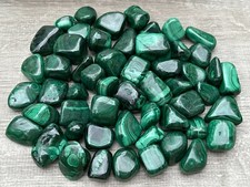 Grade A++ Malachite Tumbled Stone, 0.75-1.25