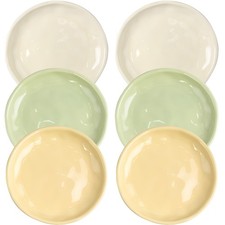 Ceramic Salad Plates of 6, Small Ceramic Dessert Plates Set picture