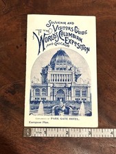 Vintage 1893 Souvenir & Visitors Guide Booklet Columbian Exposition in Chicago picture