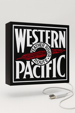 Lighted Western Pacific Railroad Sign – Approx. 9