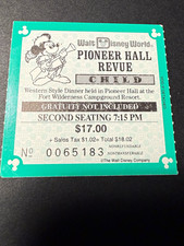 Vintage Walt Disney World Pioneer Hall Revue Child Ticket Fort Wilderness Mickey picture
