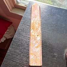 Pink Polished Stone Obelisk Point Tower Display Specimen 11in 1.34kg picture