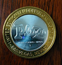 Plaza Casino Las Vegas Nevada Limited Edition $10 Gaming Token picture