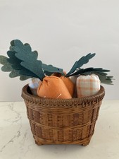 Woven Basket & Carrots Set Whimsical Farmhouse toys. Interactive play for kids. picture