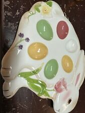 Bella Casa Ganz Ceramic Rabbit Deviled Egg Tray picture