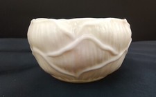 BELLEEK IRELAND CELTIC TRINKET DISH BOWL CABBAGE VEGETABLE VINTAGE POTTERY IRISH picture