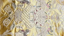 1 Scalamandre fabrics- NASHVILLE- Embroidered -  H 27” x  V 29“- Color Yellow picture