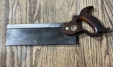 Vintage Antique Tools H. Disston 10” Fine Tooth Dovetail / Back Hand Saw USA picture