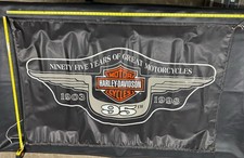 Harley-Davidson 95th Anniversary 1903-1998 Outdoor Black Banner 4foot x 6foot picture