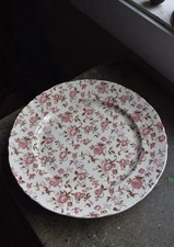 2 Vintage Nasco Rose Garden 10.5” Dinner Plate • Japanese Porcelain picture