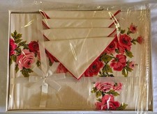 Vintage Stevens Simtex Roseanne Table Cloth And Napkin Set picture