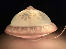 Antique Bellova Large Gnome Deco Acid Lamp Glass Shade picture