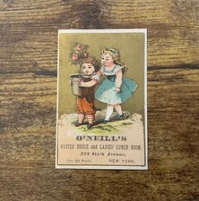 Vintage O'Neill's Oyster House & Ladies' Lunch Room 358 6th Avenue NY Trade Card picture