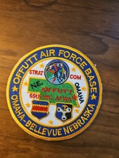 USAF PATCH, OFFUT AIR FORCE BASE, NEBRASKA, STRAT COM, 55TH WG, AFWA   Y picture