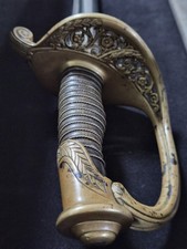 Antique 1890 French Infantry Officer Sabre w/ Original Scabbard picture