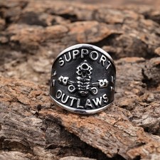 Support Outlaws M C Stainless Steel Ring Size 11 picture