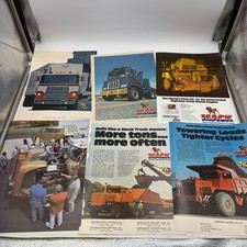 Lot of 6 Vintage 1975 Mack Truck Magazine Ads Maxidyne Mining Dump Semi picture