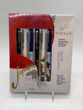 Parker Vector Taste of Japan Set of 6 Rollerball Pens New In Box Black Ink picture