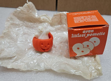 Avon Vintage Halloween Littlest Pomette Ghost In Pumpkin, Scented Wax 1983 New picture