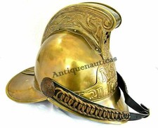 Vintage NSW FB Brass Fireman Fighter French Helmet Antique Reproduction 1800's picture