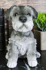 Realistic Miniature Schnauzer Puppy Statue 6.5