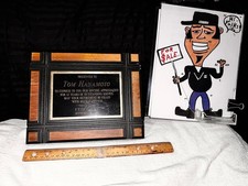 VINTAGE  FEDCO  RETIREMENT  Plaque 1996 Award' WOOD SUPER RARE ITEM ESTATE SEE🙏 picture