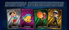 DISNEY DIMENSIONS S1 EPIC BLUE+SR+R+UC 28 CARD SET TOPPS DISNEY COLLECT DIGITAL picture