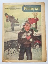 1955 Boston Advertiser Sunday Pictorial Review Art REN WICKS Bing Crosby Jan 16 picture