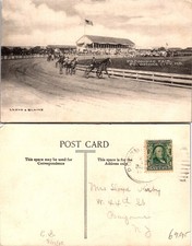 Pocomoke City MD Fair, Horse Racing, Lloyd & Blaine Black & White Postcard 72277 picture